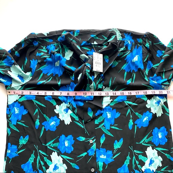 NWT J Crew Long Sleeve Floral Bow Top - Picture 13 of 15